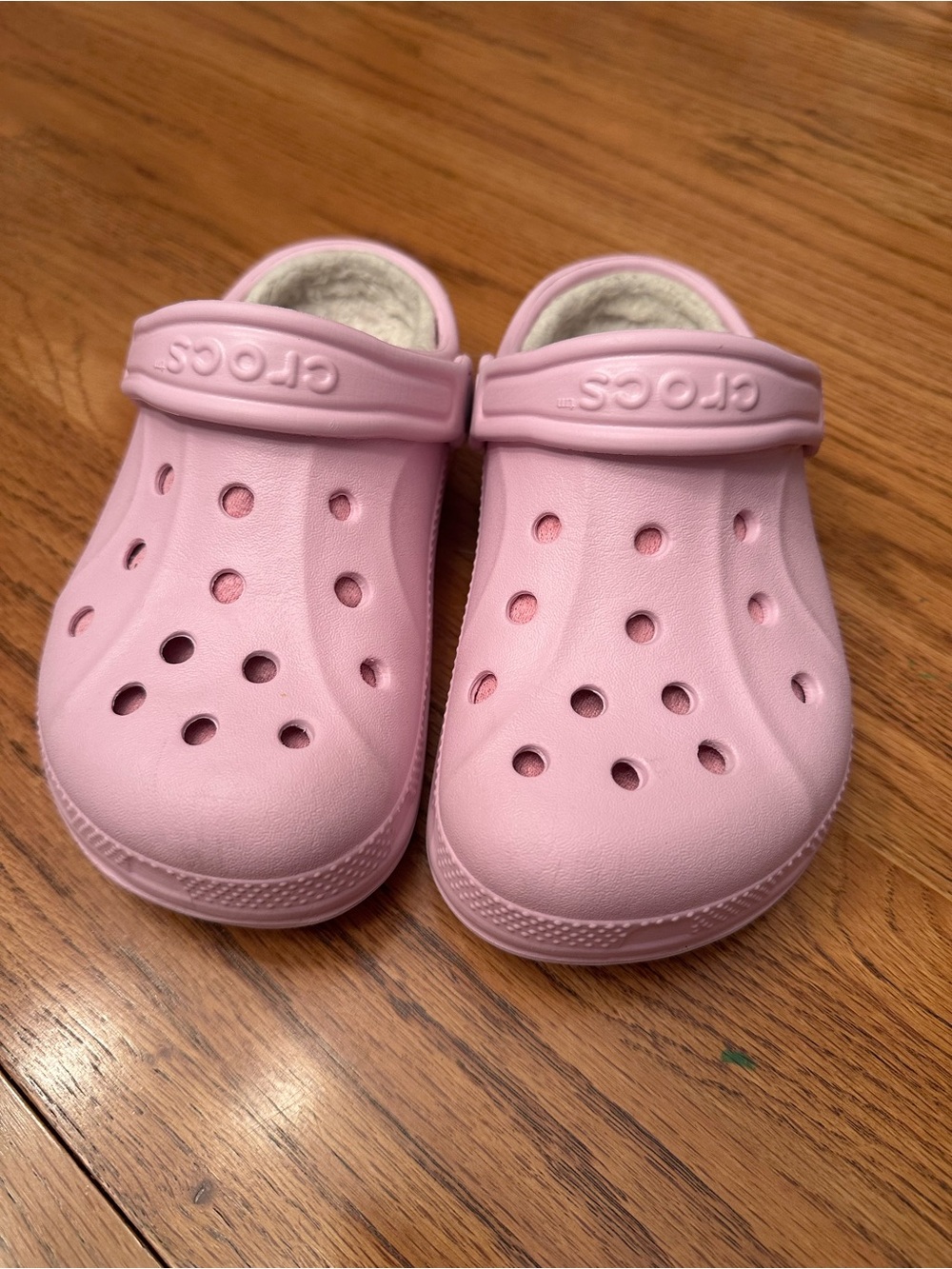 CROCS Kids Classic Lined Clogs in Light Pink
